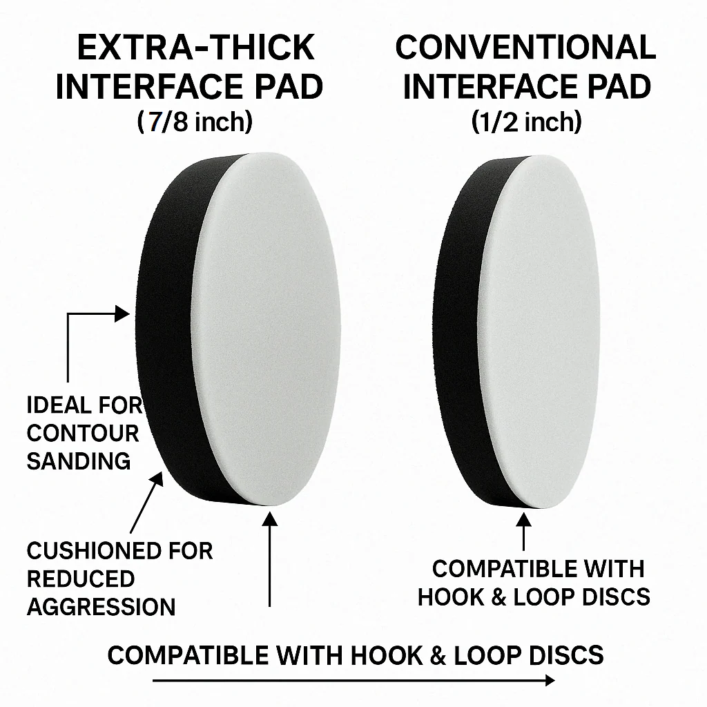 3-Pack: Extra-Thick 5" Sanding Interface Pad (Hook & Loop) - Thumbnail 4