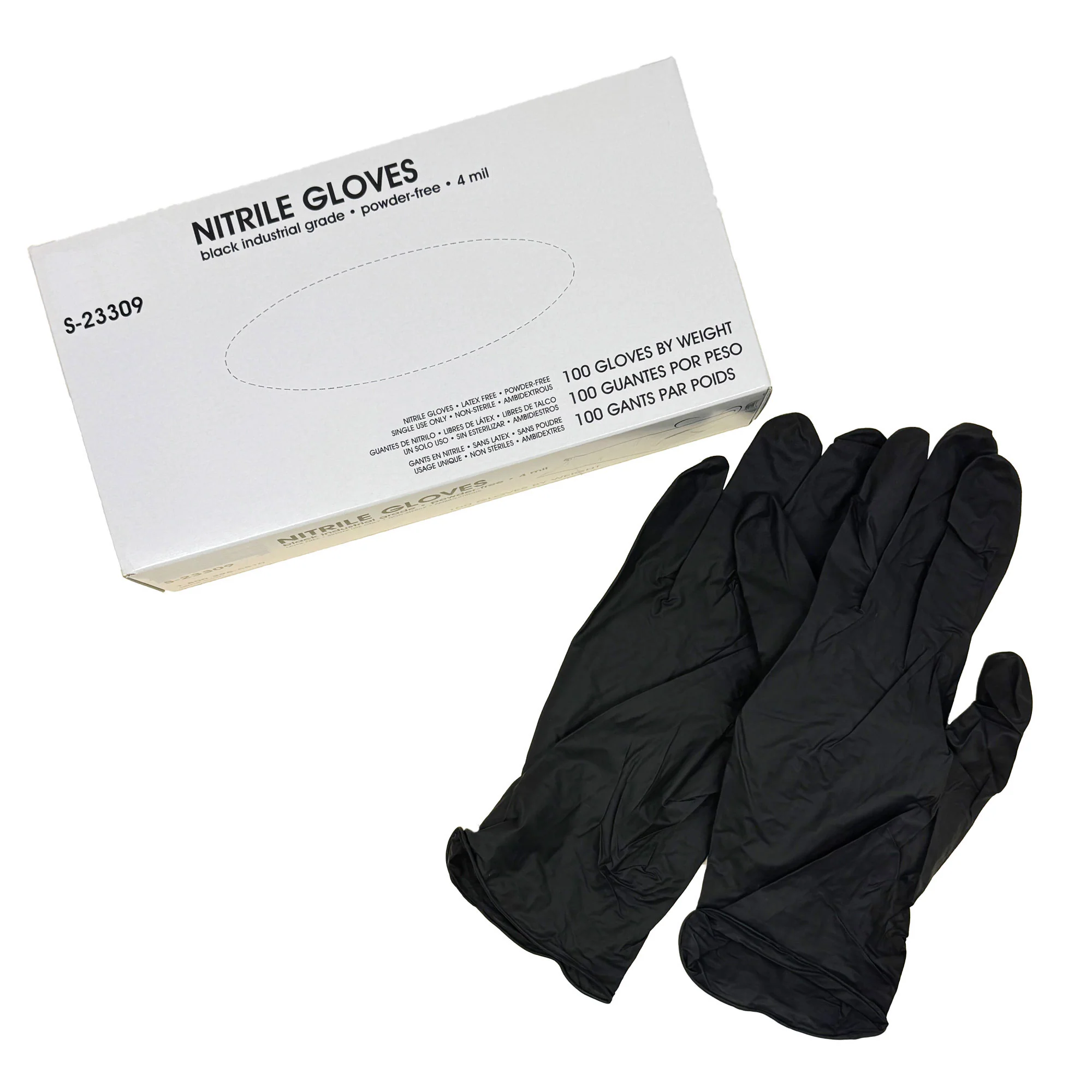 4 Mil Nitrile Gloves (Box of 100 Gloves) - Thumbnail 2
