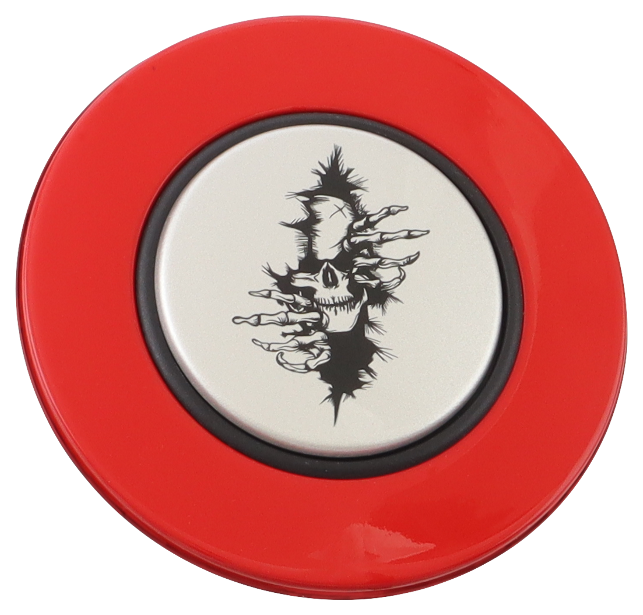 Classic Viper Red - Crawling Skull - Silver Medallion