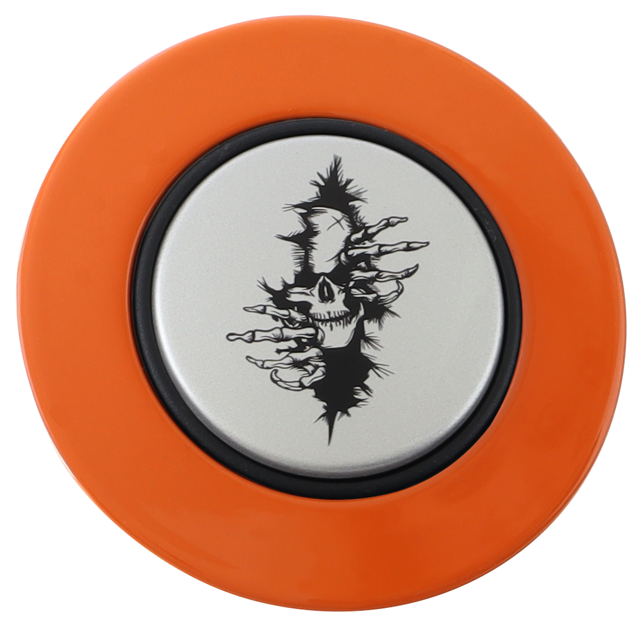 Classic Orange - Crawling Skull - Silver Medallion