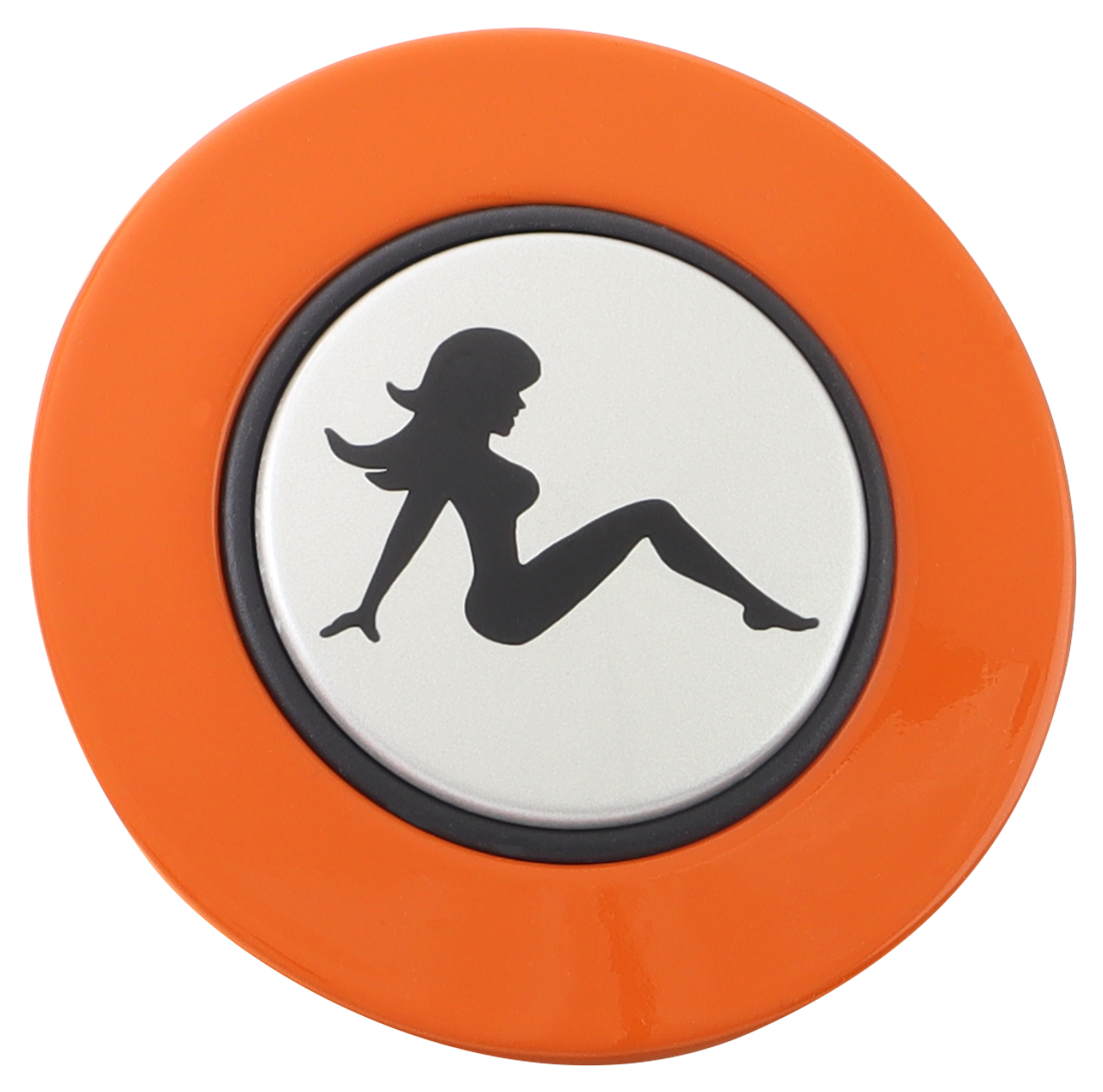 Classic Orange- Mud Flap Girl - Silver Medallion
