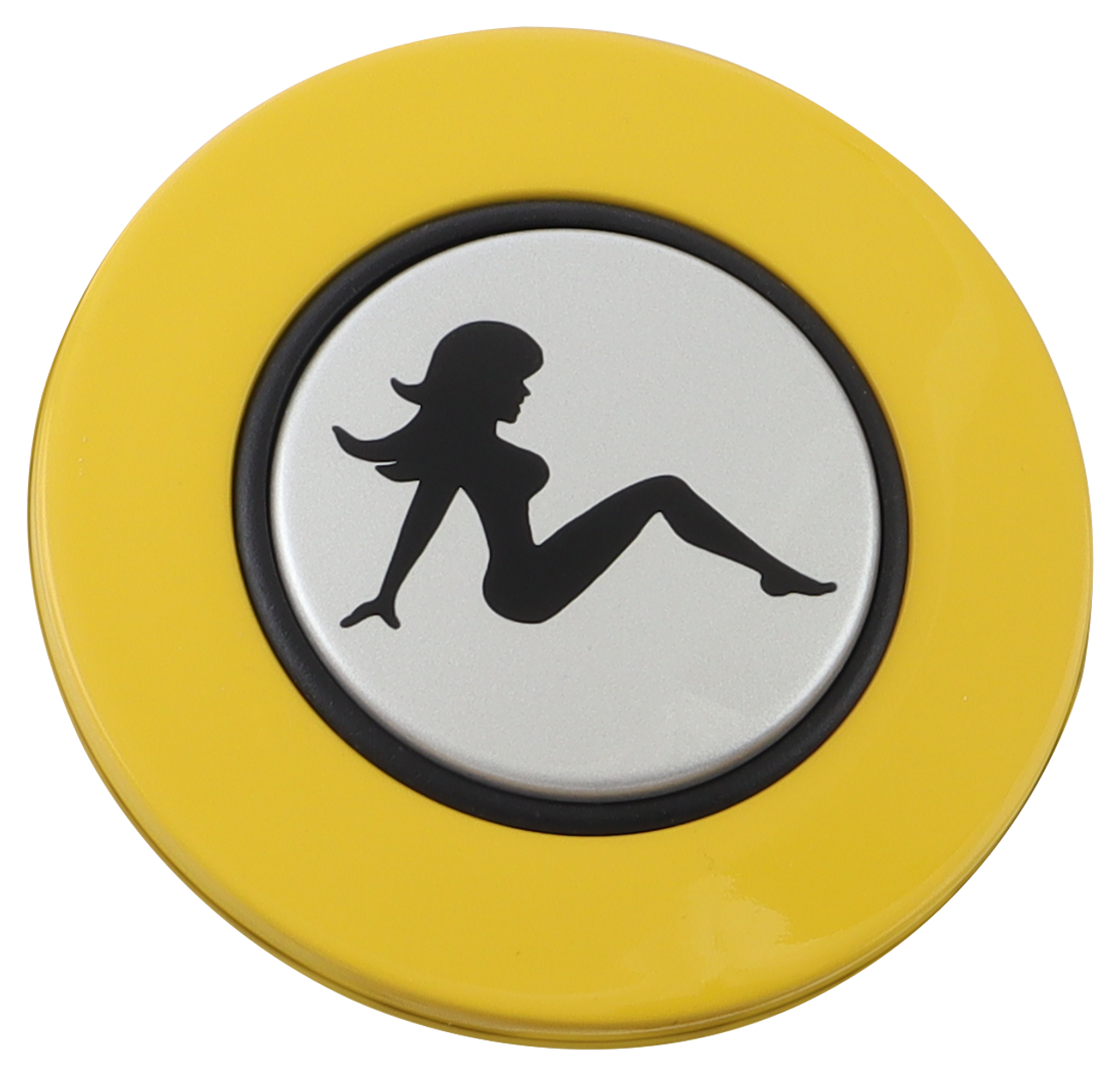 Classic Yellow - Mud Flap Girl - Silver Medallion