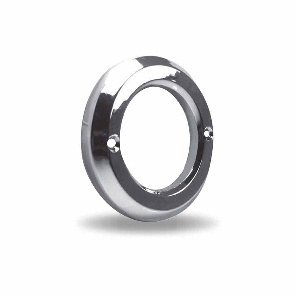 2" Round Light Bezel - Screw On | Chrome ABS Plastic