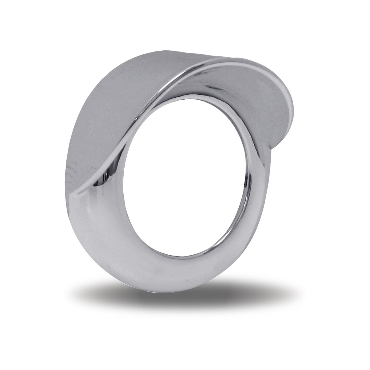 2.5" Round Light Bezel with Visor - Twist On | Chrome ABS Plastic