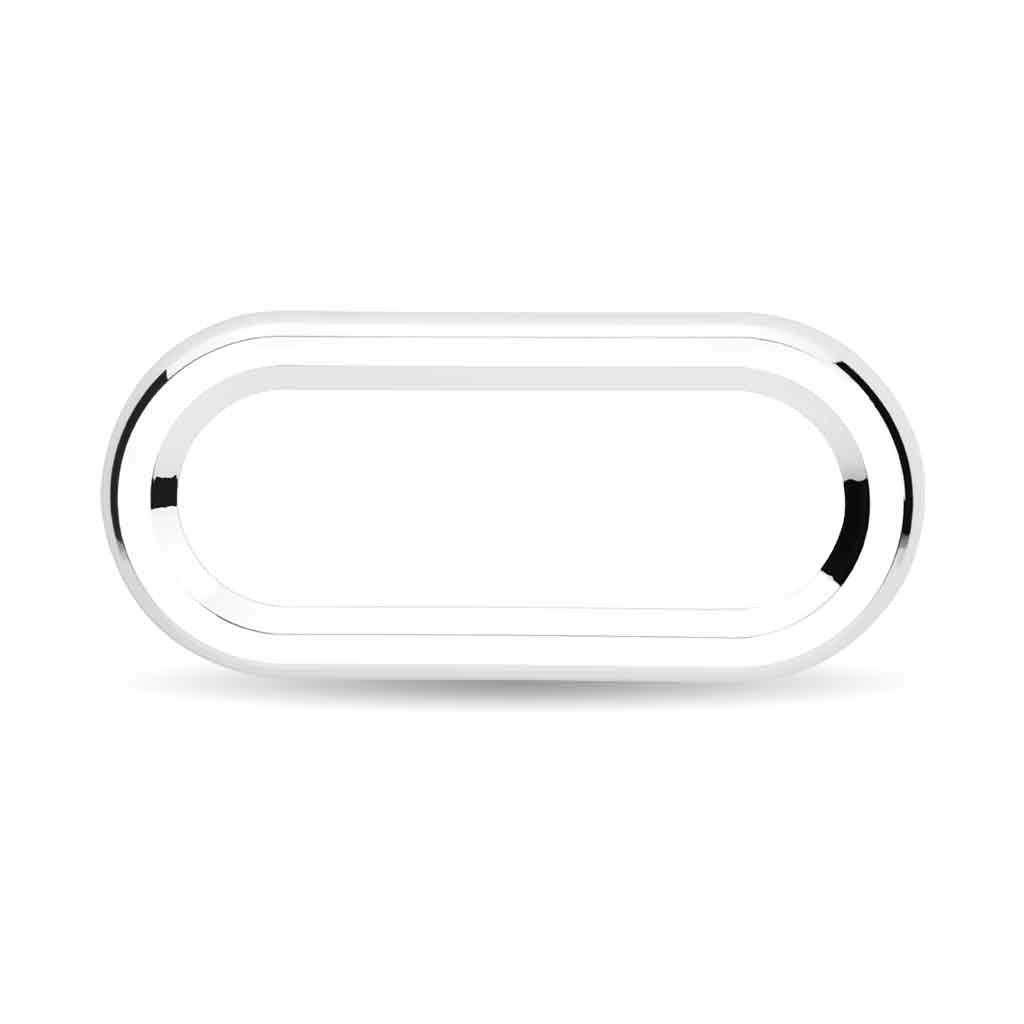 6" Oval Light Bezel - Security Lock | Stainless Steel