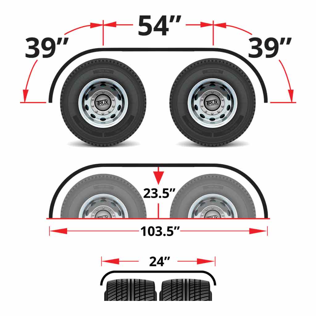 132" Smooth Full Fenders - 14 Gauge | Mirror Shine Stainless Steel - Thumbnail 4