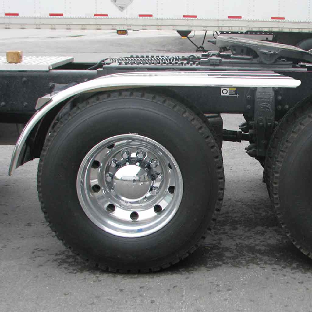 60" 3 Ribbed Half Fenders - 16 Gauge | Mirror Shine Stainless Steel - Thumbnail 3