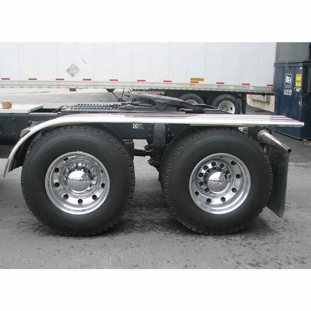 144" 3 Ribbed Half Fenders - 16 Gauge | Mirror Shine Stainless Steel - Thumbnail 3