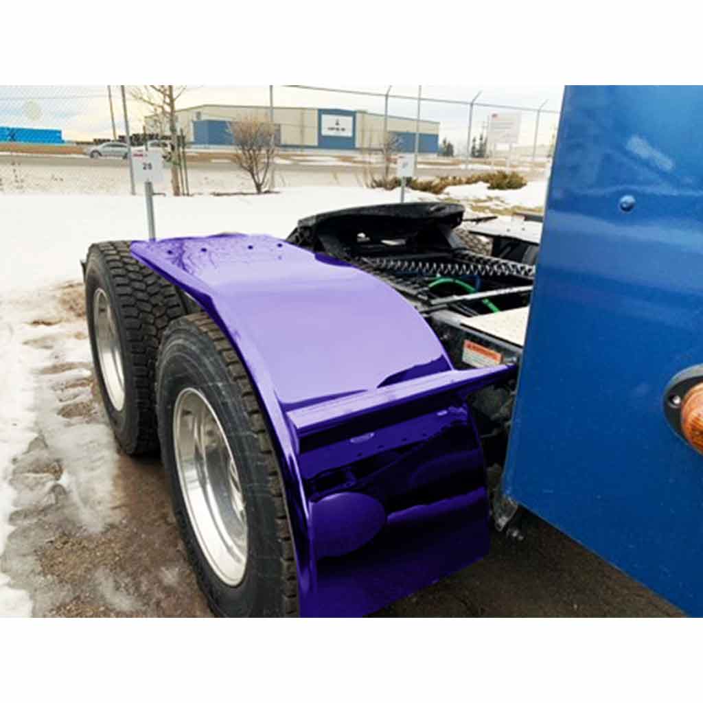 72" Smoke & Mirror Smooth Half Fender with Flange - Purple | 16 Gauge