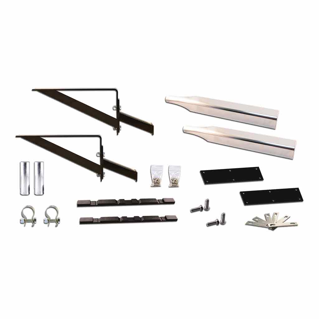 Half Fender Mounting Kit - Adjustable Fender Brackets | 14 Gauge (Standard) | Non Threaded Post Mount