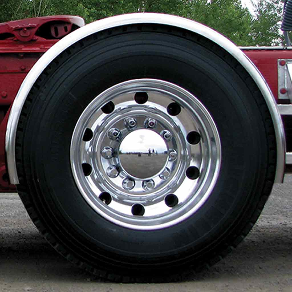 91" Low Rider Smooth Curved Drop Single Axle Fenders - 14 Gauge | Mirror Shine Stainless Steel - Thumbnail 3