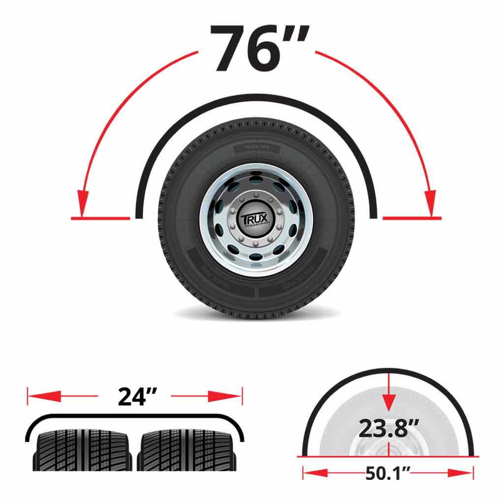 76" Poly Single Axle Fenders - Polypropylene (Poly) - Thumbnail 4