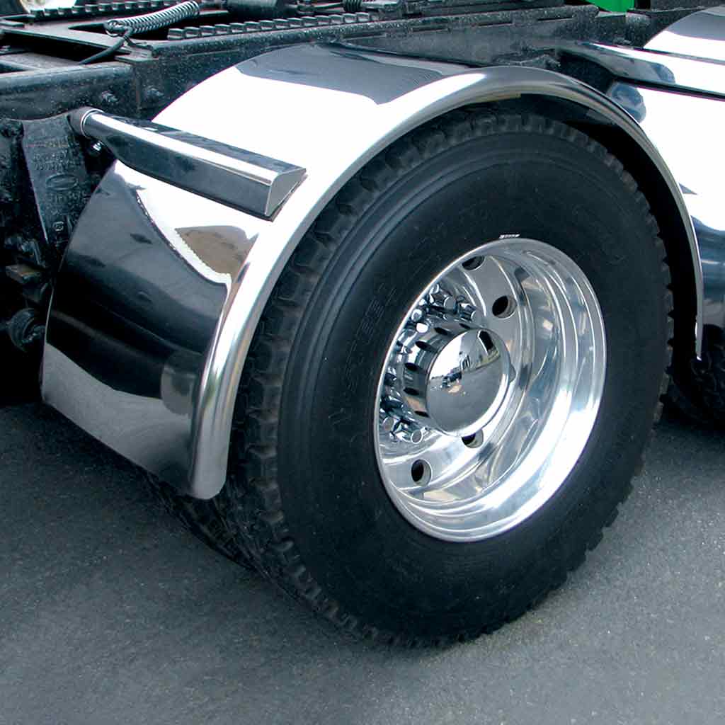 80" Smooth Low Profile Single Axle Fenders - 14 Gauge | Mirror Shine Stainless Steel - Thumbnail 3