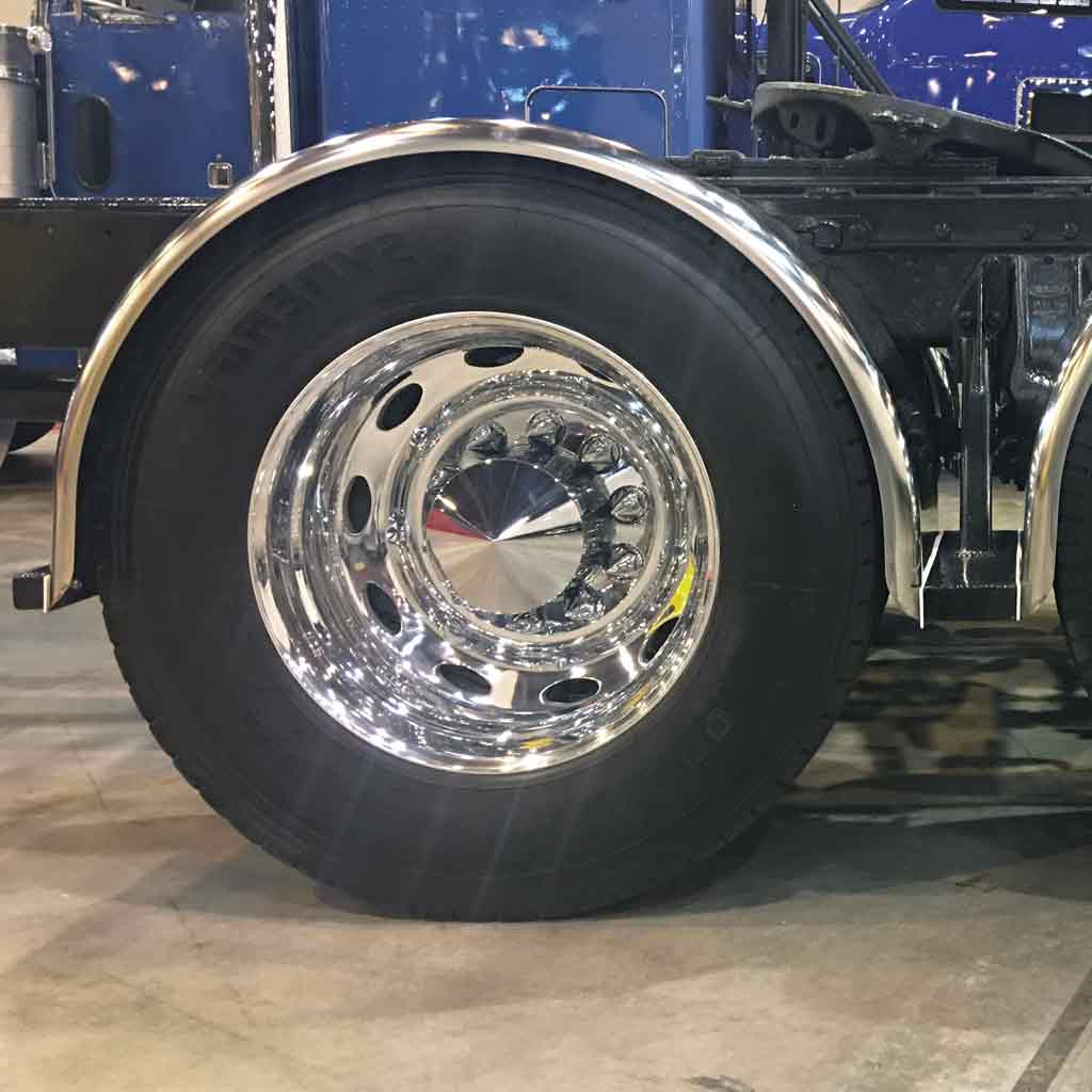 80" Smooth Low Profile Single Axle Fenders - 16 Gauge | Stainless Steel