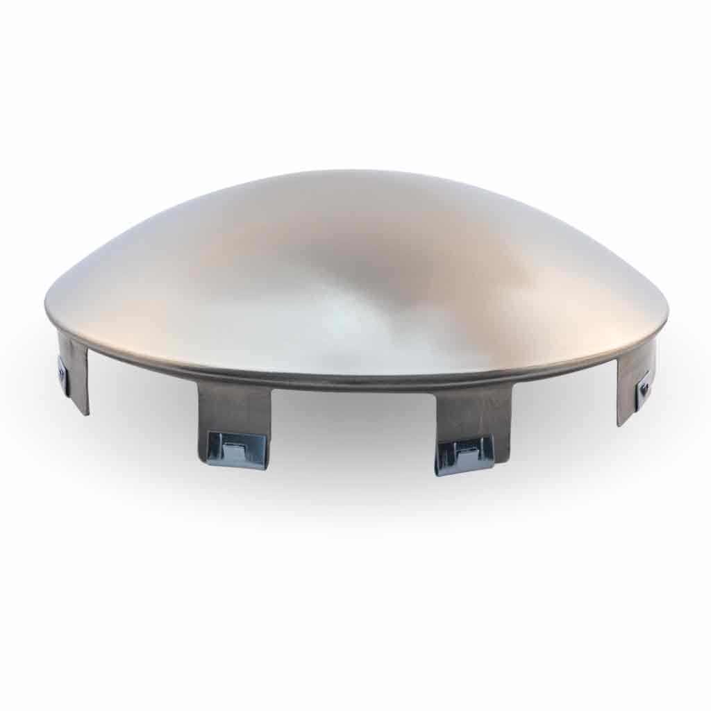 4 Notch Dome Front Hubcap - Stainless Steel