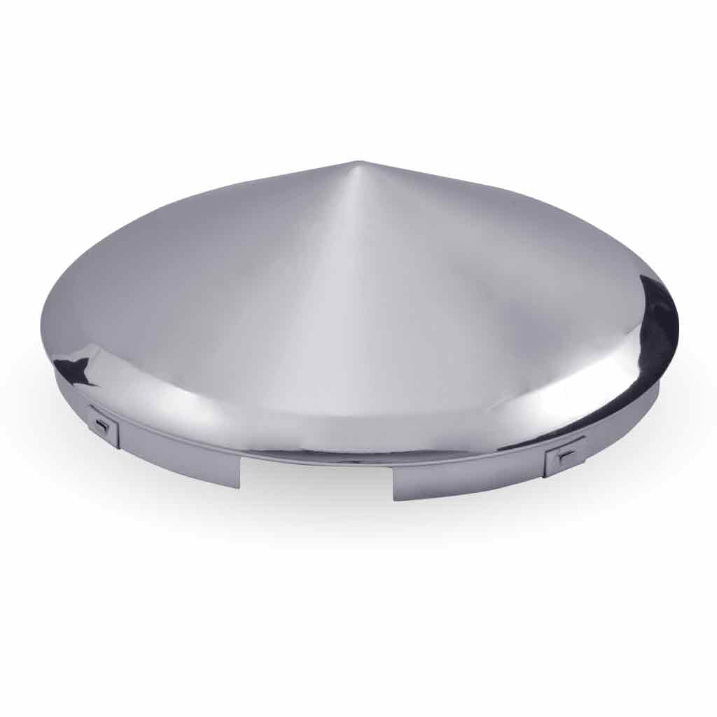5 Notch Pointed Front Hubcap - Chrome Metal
