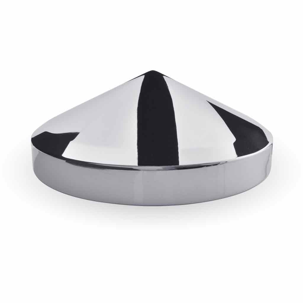 7 1/4" I.D Pointed Rear Hubcap - Chrome Metal