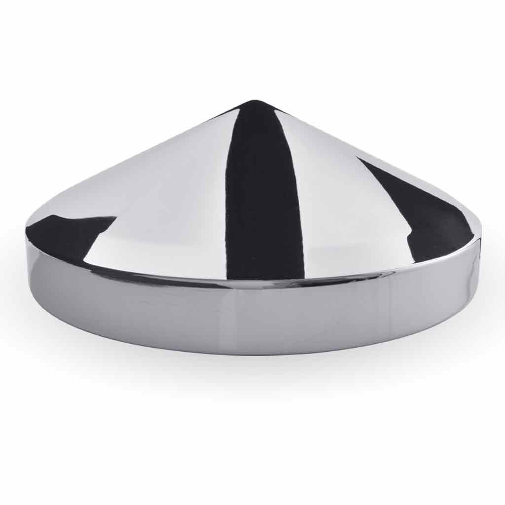 8 1/4" I.D Pointed Rear Hubcap - Chrome Metal