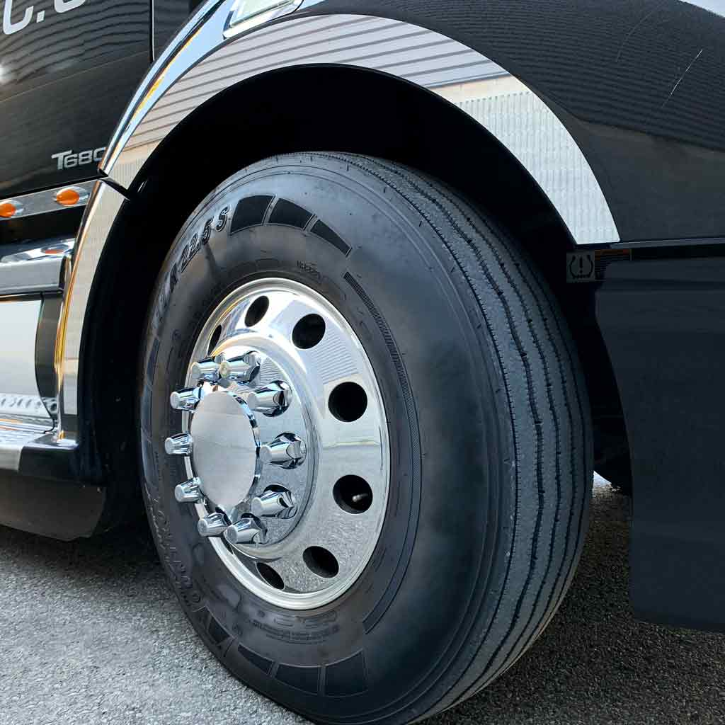 Complete Axle Cover Kit with Removable Hubcaps & 33mm Push On Nut Covers - Dome Hubcaps | Chrome ABS Plastic - Thumbnail 6