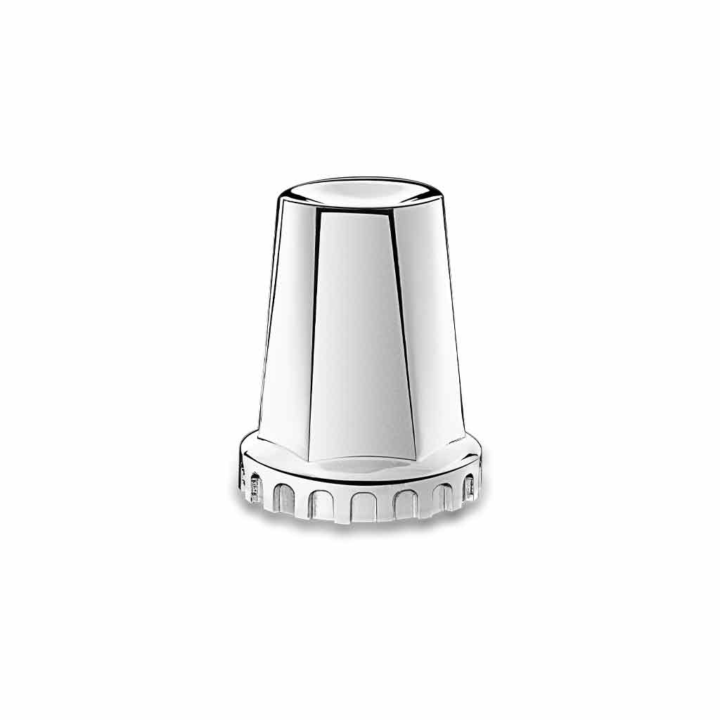 Chrome ABS Plastic Front Mag Wheel Axle Cover Kit with Removable Center Cap & 33mm Threaded Nut Covers - Thumbnail 5