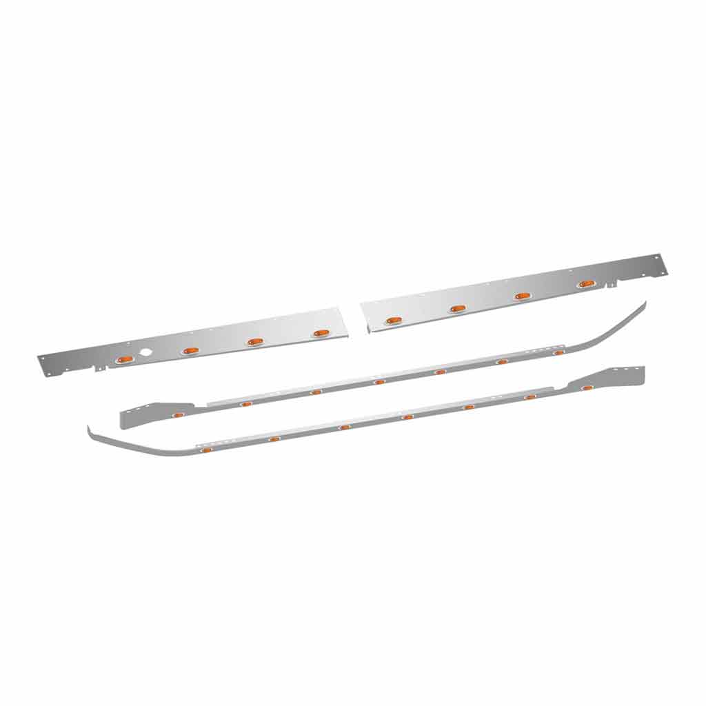 KW. T660 Cab, 72" Sleeper with Extension Kit - Chassis Fairing | Block Heater | Infinity LEDs (Amber Lens)