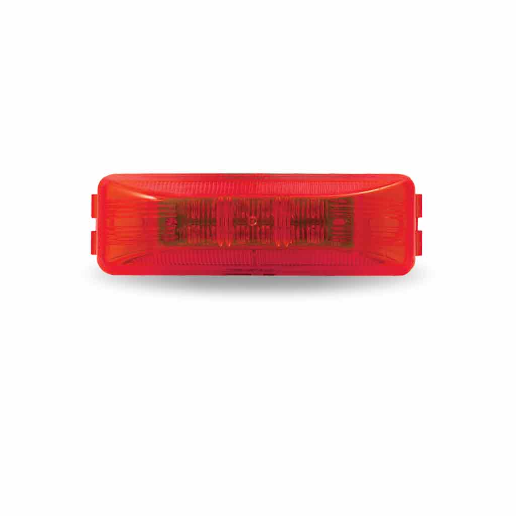 1" x 4" Red Clearance Marker Rectangular LED Light - 12 Diodes - Thumbnail 2