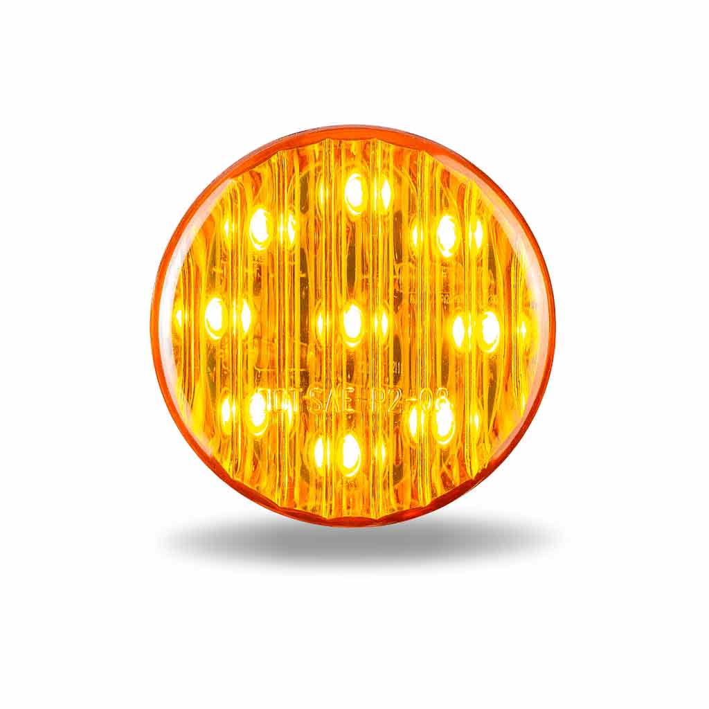 2" Amber Clearance Marker Round LED Light - 9 Diodes - Thumbnail 5