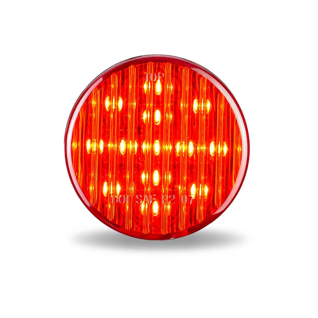 2.5" Red Clearance Marker Round LED Light - 13 Diodes - Thumbnail 3