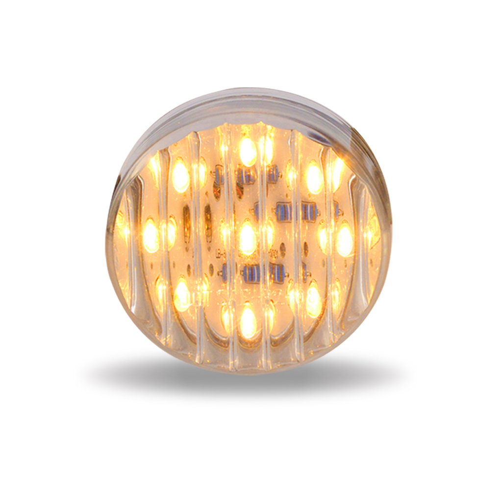 2.5" Clear Amber Marker Round LED Light - 13 Diodes - Thumbnail 2