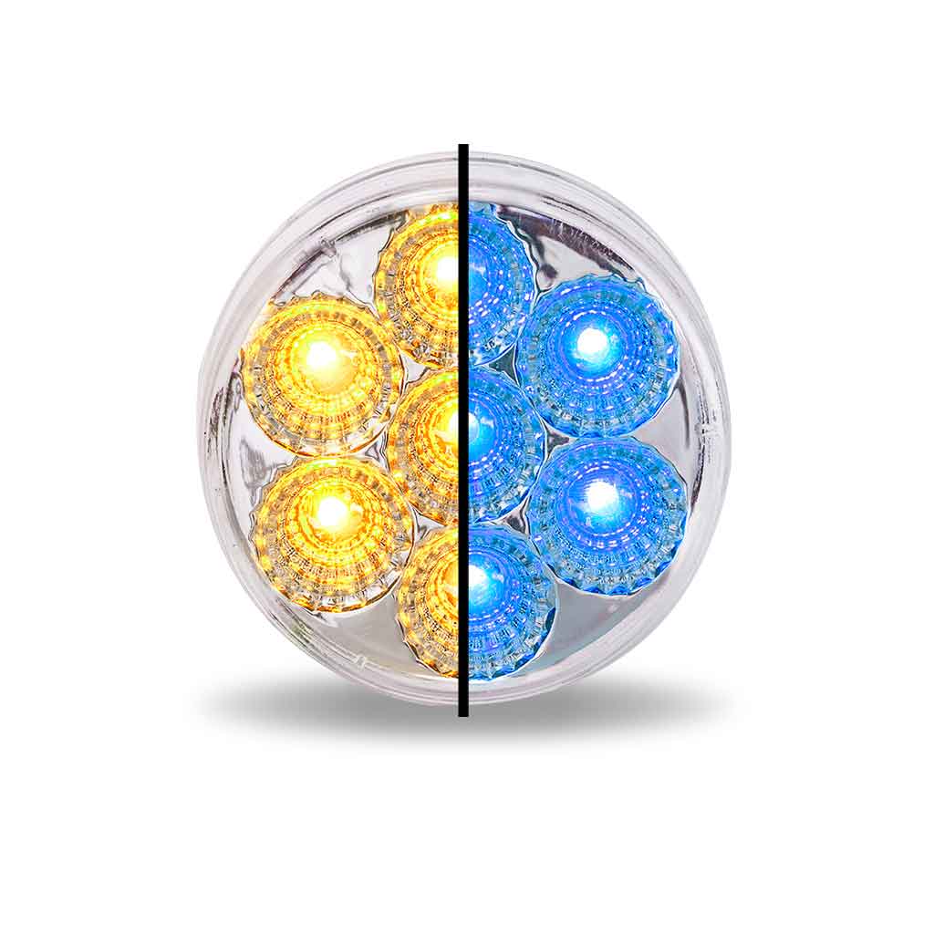 2.5" Amber Marker to Blue Auxiliary Round LED Light - 7 Diodes - Thumbnail 5
