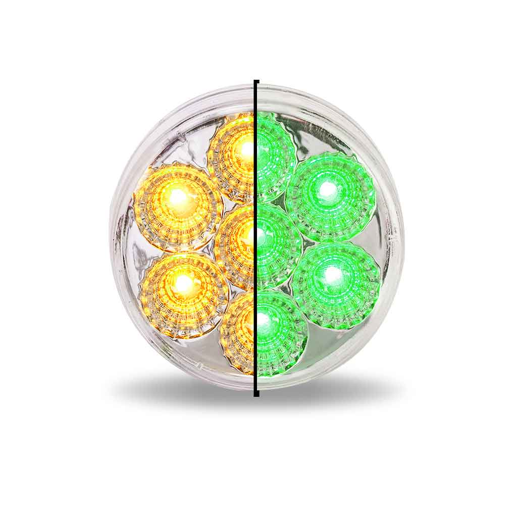 2.5" Amber Marker to Green Auxiliary Round LED Light - 7 Diodes - Thumbnail 3