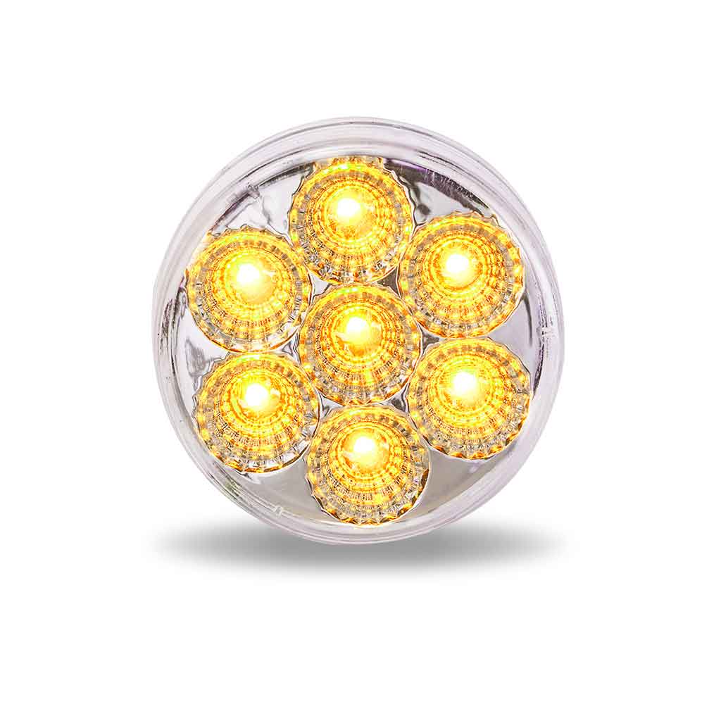 2.5" Amber Marker to Green Auxiliary Round LED Light - 7 Diodes - Thumbnail 5