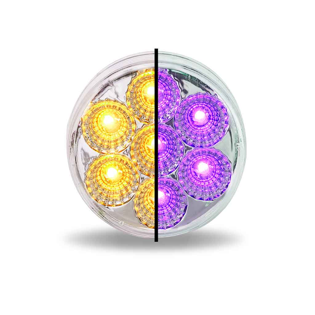 2.5" Amber Marker to Purple Auxiliary Round LED Light - 7 Diodes - Thumbnail 7