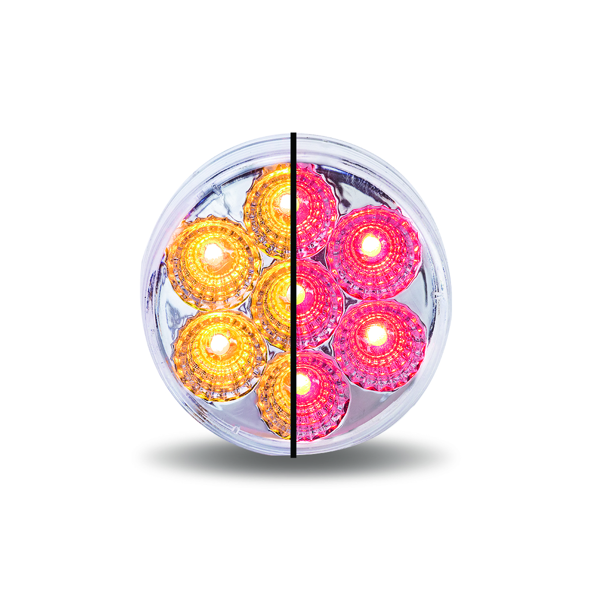 2.5" Amber Marker to Red Auxiliary Round LED Light - 7 Diodes - Thumbnail 10