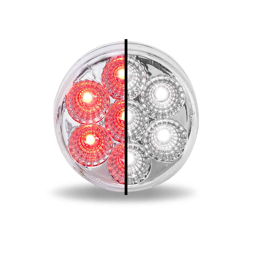 2.5" Red Marker to White Auxiliary Round LED Light - 7 Diodes