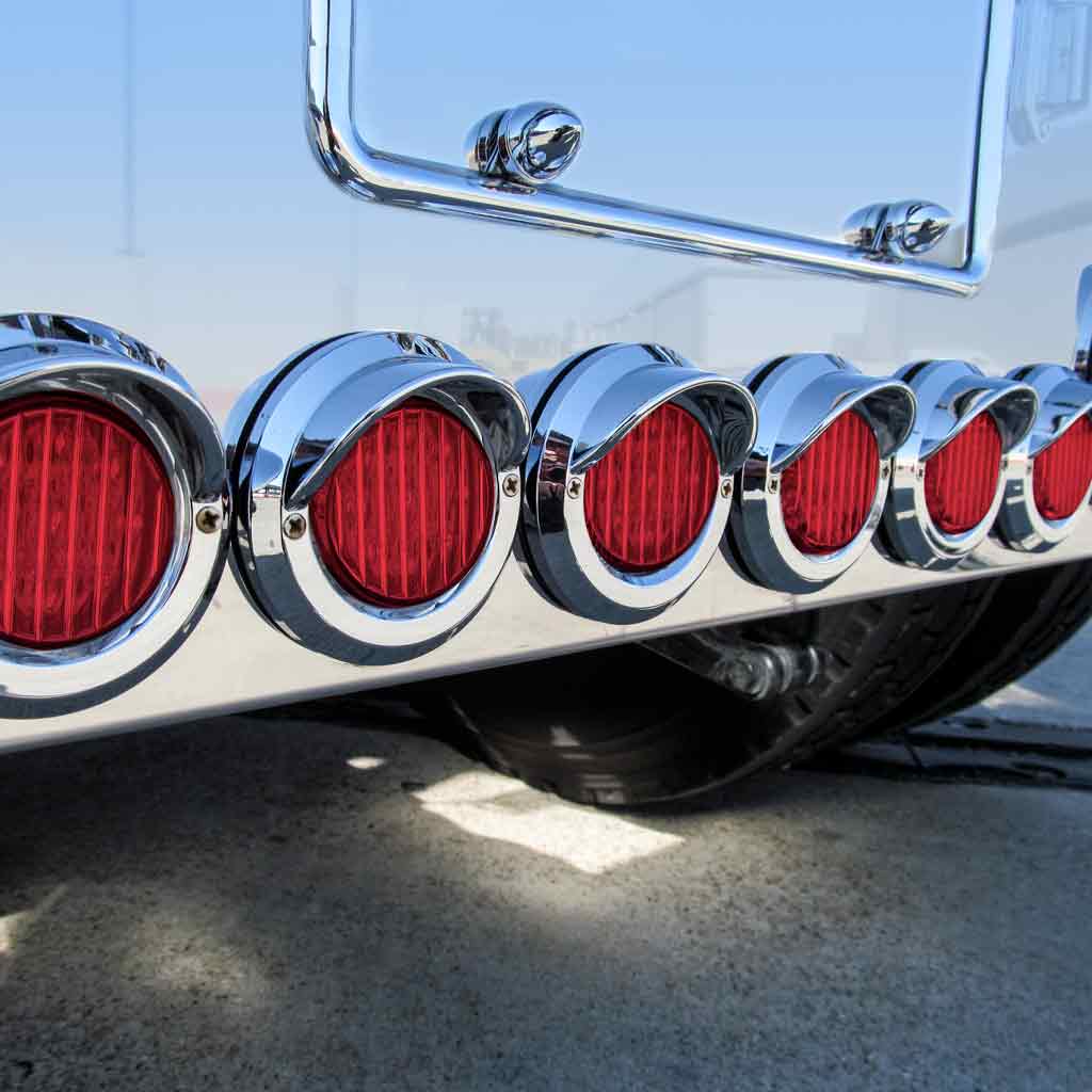 2" Red Clearance Marker Round LED Light - 9 Diodes