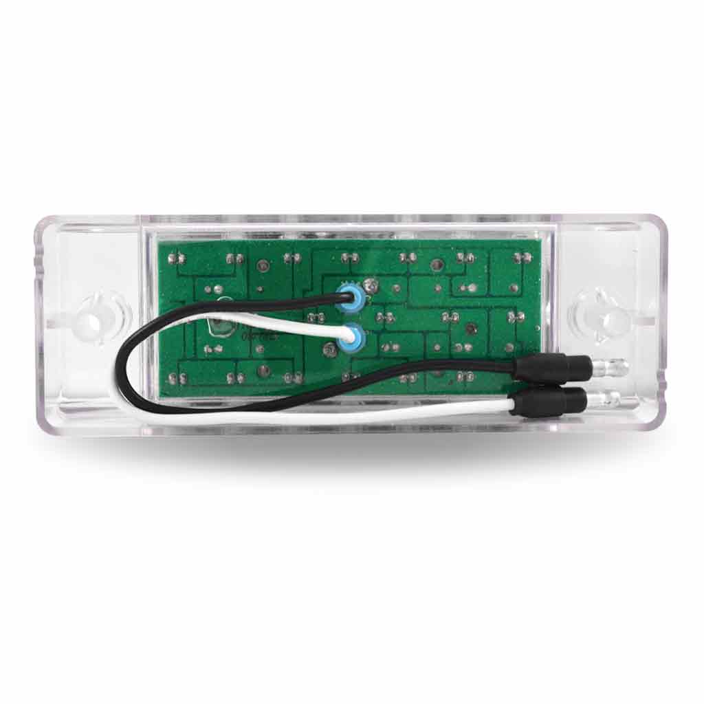 2" x 6" Clear Red Marker Rectangular LED Light - 20 Diodes - Thumbnail 3