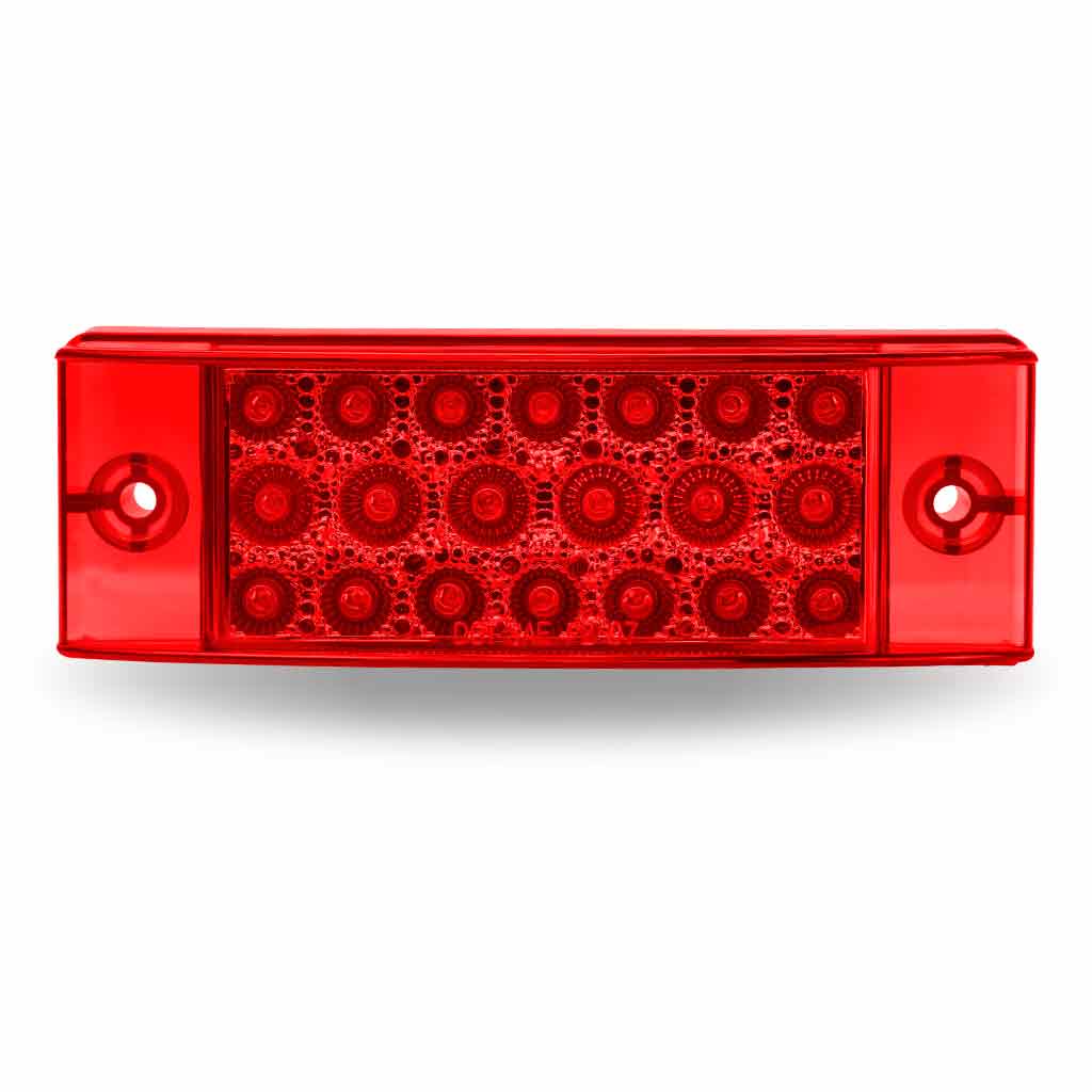 2" x 6" Red Marker Rectangular LED Light - 20 Diodes - Thumbnail 2
