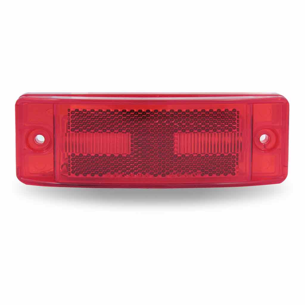 2" x 6" Red Marker Reflectorized LED Light - 8 Diodes - Thumbnail 2