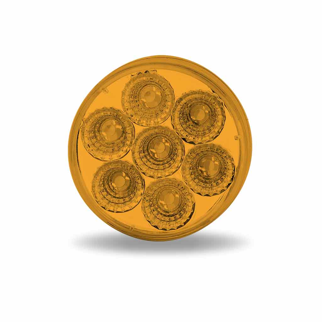 2" Amber Marker Round LED Light - 7 Diodes