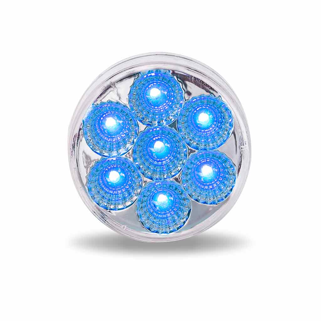 2" Red Marker to Blue Auxiliary Round LED Light - 7 Diodes - Thumbnail 10
