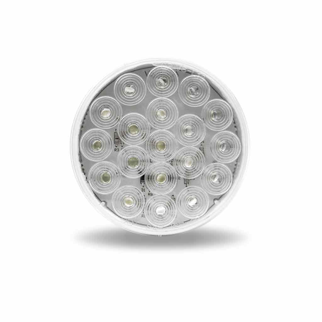4" White Back Up Round LED Light - 19 Diodes - Thumbnail 2