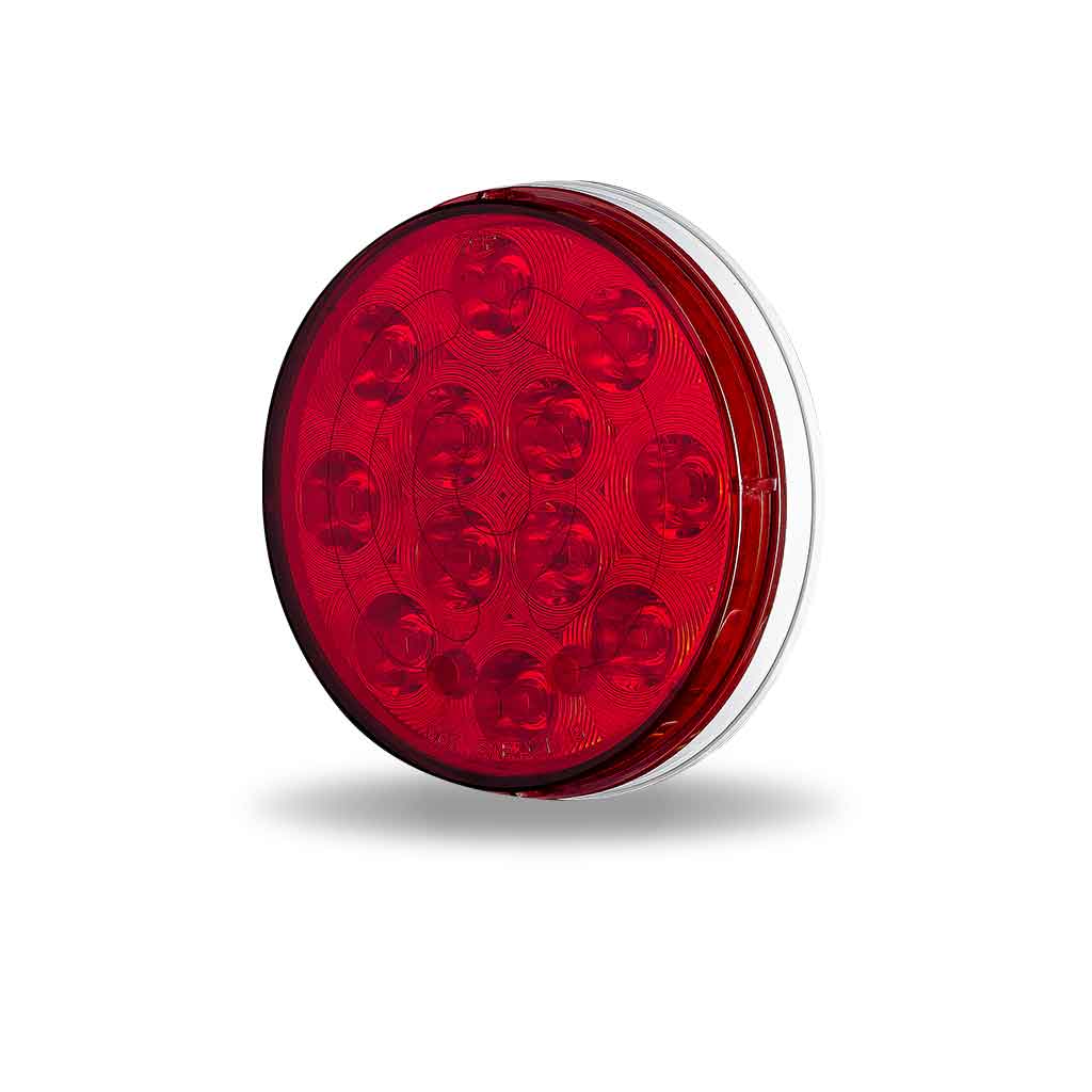 4" Heated Lens Red Stop, Turn & Tail Round LED Light - 12 Diodes - Thumbnail 4