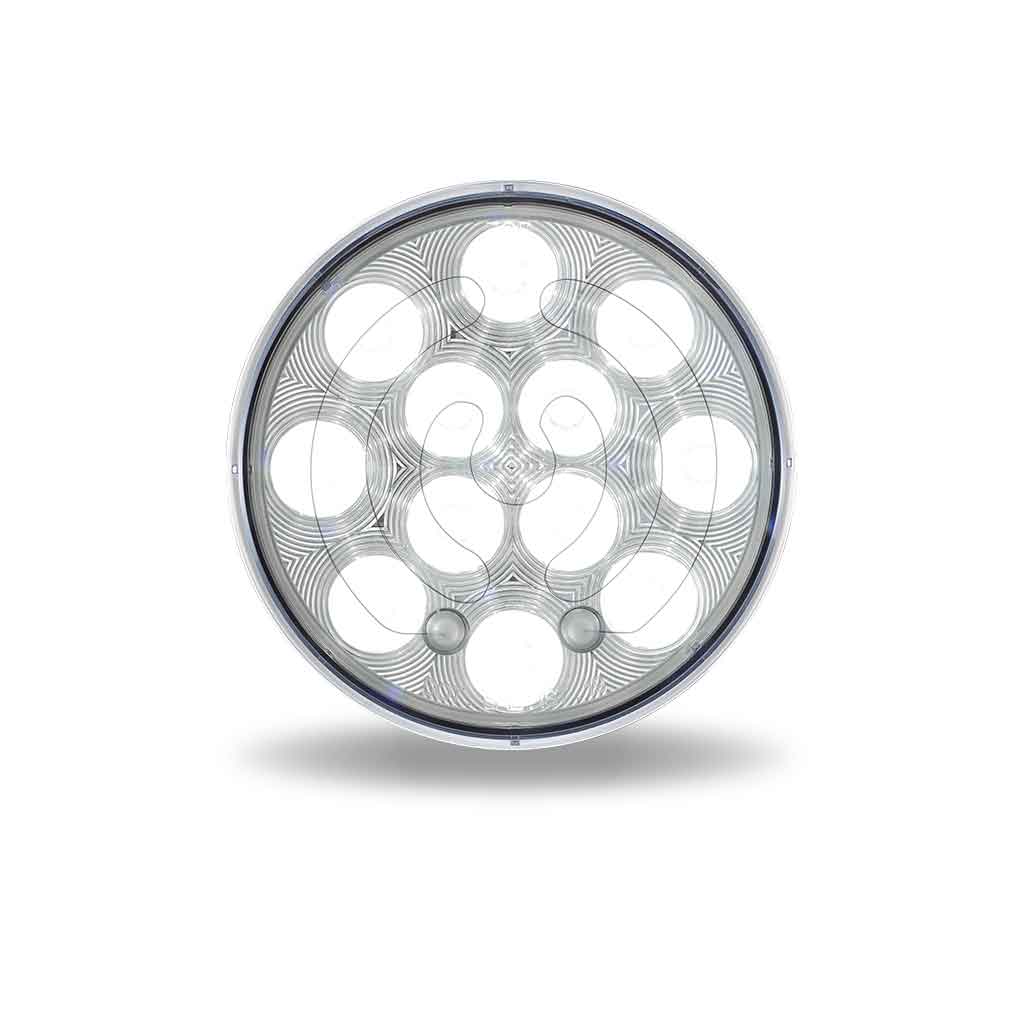 4" Heated Lens Red Stop, Turn & Tail To White Back Up Round LED Light - 12 Diodes - Thumbnail 4
