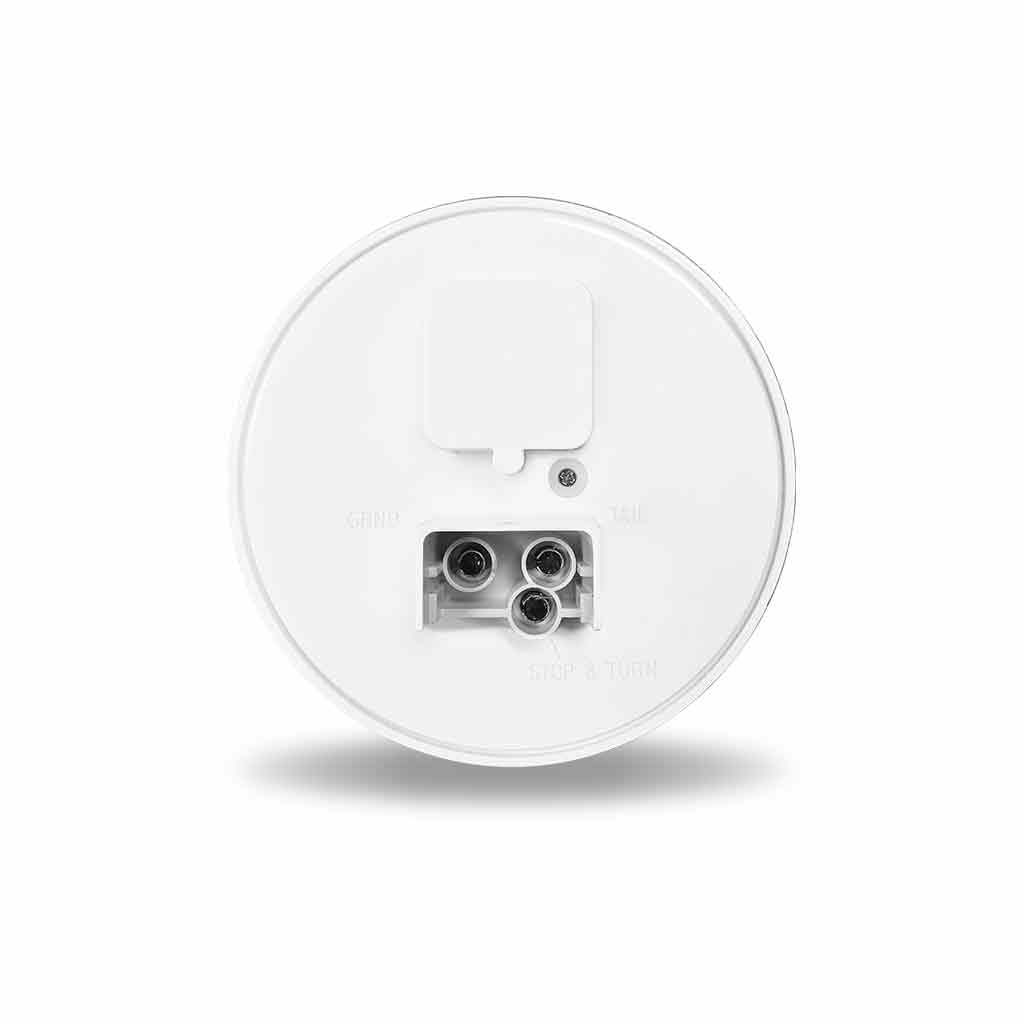 4" Clear Red Stop, Turn & Tail Round LED Light - 8 Diodes - Thumbnail 3