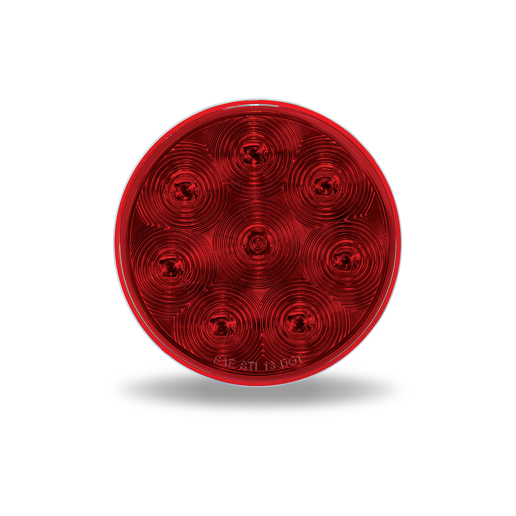 4" Red Stop, Turn & Tail Round LED Light - 8 Diodes (Poly Bag) - Thumbnail 3