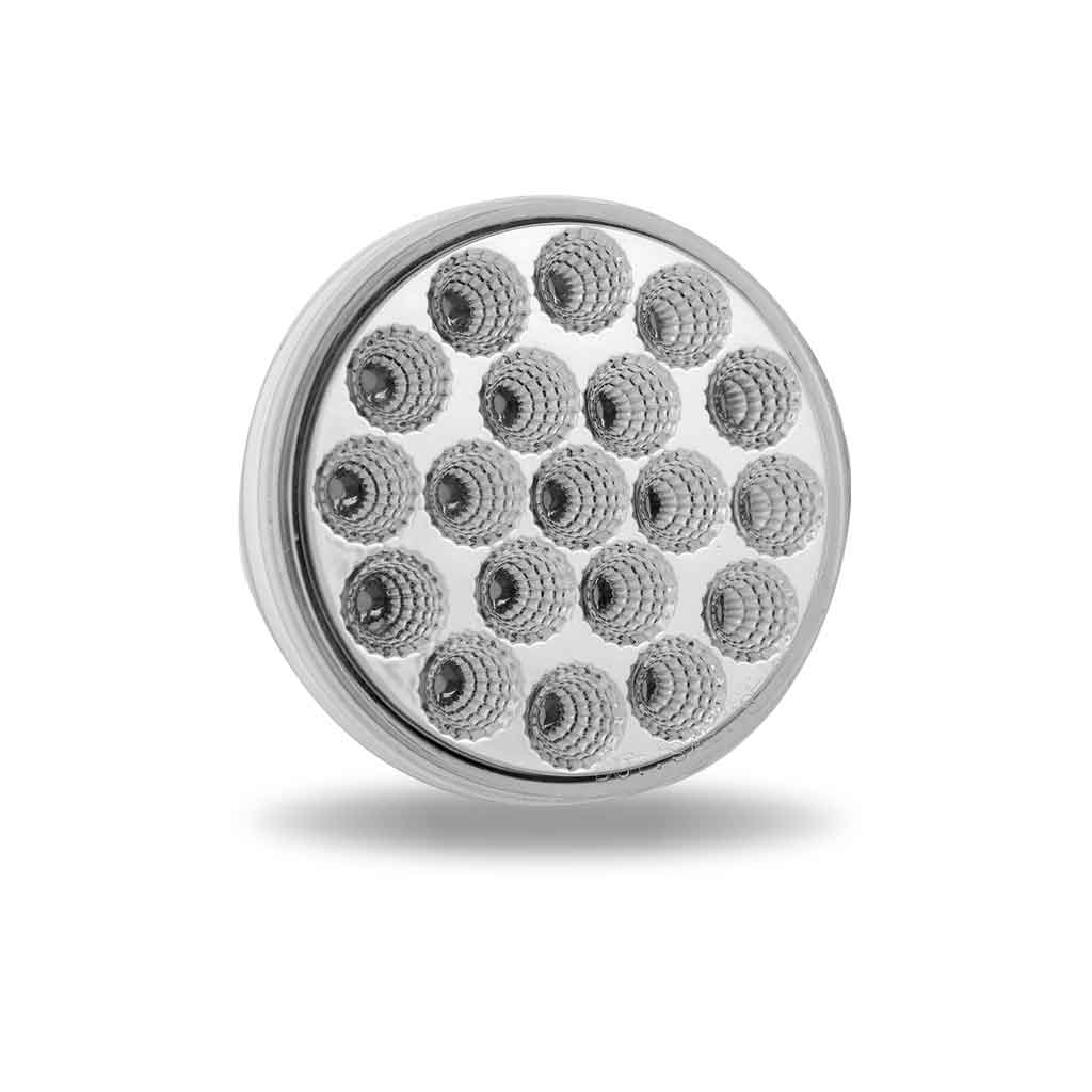 4" Amber Turn & Marker to White Auxiliary Round LED Light - 19 Diodes - Thumbnail 2