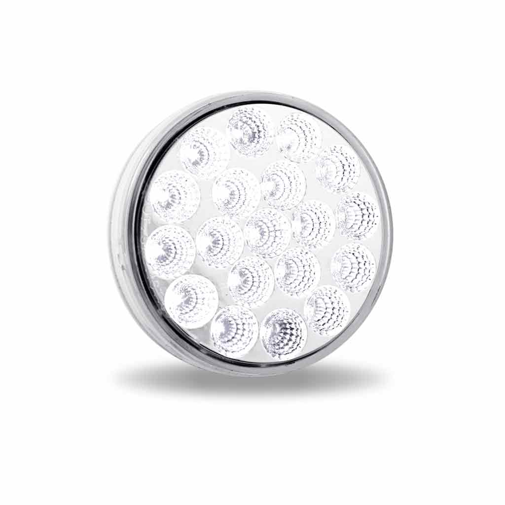 4" Red Stop, Turn & Tail to White Back Up Round LED Light - 19 Diodes | Super Seal Adapter - Thumbnail 7