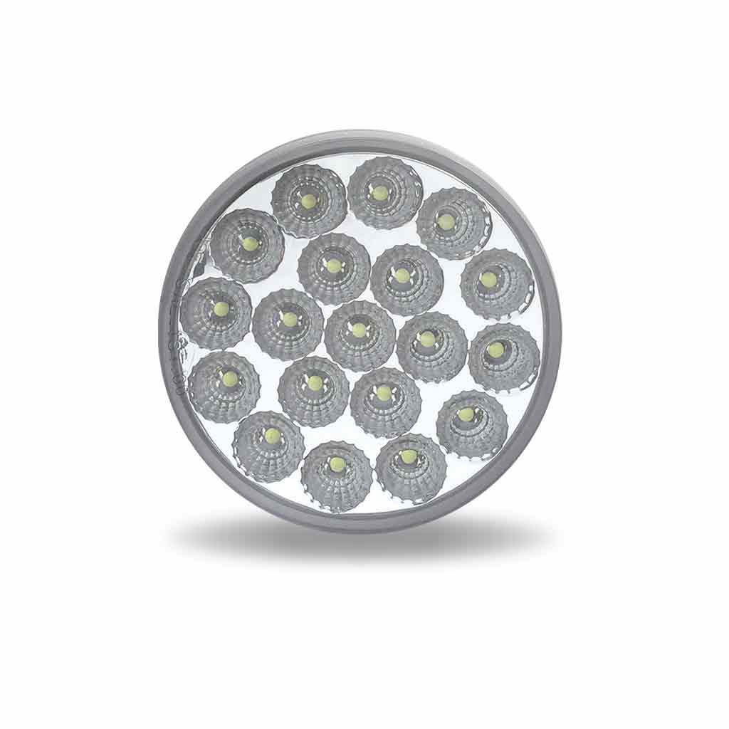 4" Amber Marker to Blue Auxiliary Round LED Light - 19 Diodes - Thumbnail 10