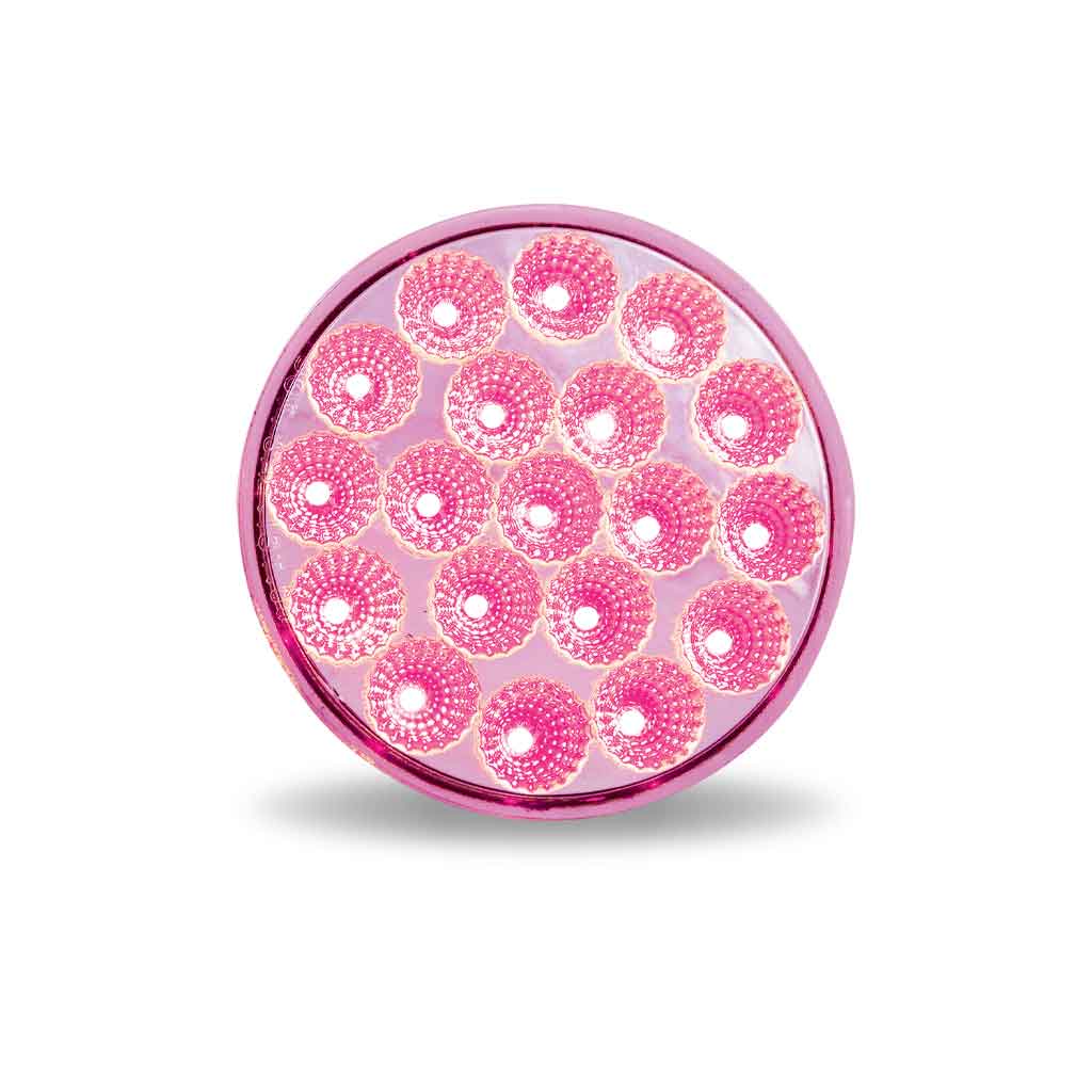 4" Amber Turn & Marker to Pink Auxiliary Round LED Light - 19 Diodes - Thumbnail 7